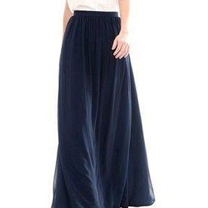 Navy Blue floor length Skirt
